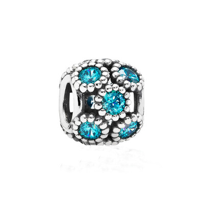 

PANDORA Ms Pandora Blue Green Openwork Jewelry Stone Stringery 791296MCZ