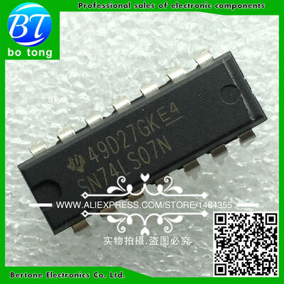 

100PCS SN74LS07N DIP14 SN74LS07 DIP 74LS07N 74LS07 new&original IC free shipping