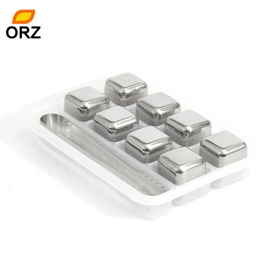 

ORZ 8 х Нержавеющая сталь Ледяные кубики с клипсом Виски Вино охлаждение Морозильные камни Многоразовые