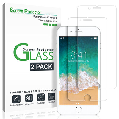 

iPhone 8, 7, 6S, 6 Screen Protector Glass,Tempered Glass Screen Protector for Apple iPhone 8, 7, iPhone 6S 6 [4.7"inch] (2-Pack