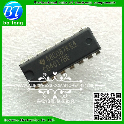 

100PCS CD4017BE DIP-16 CD4017 DIP free shipping