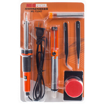 

Neo-power neopower electric iron set 40W electric soldering iron soldering iron 7-piece rosin soldering iron suction ML-Y2007