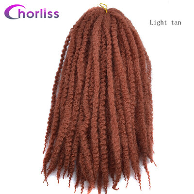 

Chorliss 18" Ombre Synthetic Braiding Hair Extensions Afro Kinky Twist Braids Hair Bundles Crochet Braids 100gpack Burgundy 1pc