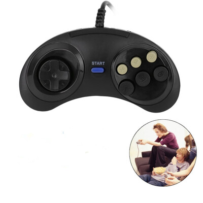 

Шесть Buttoms ручка игры Command Pad пластиковые аксессуары для Sega Megadrive