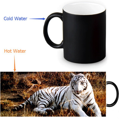 

Tiger 350ml12oz Heat Reveal Mug Color Change Coffee Cup Sensitive Morphing Mugs Magic Mug Milk Tea Cups