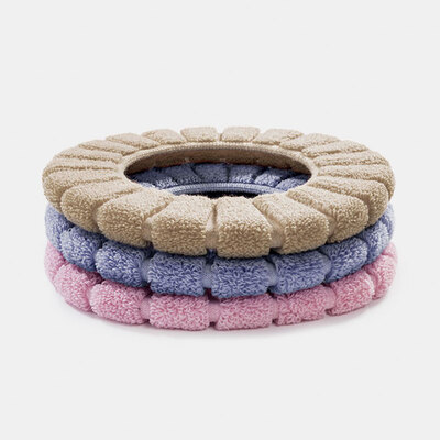 

FOOJO Knitting Toilet Mat Toilet Circle Toilet Cushion Toilet Sticker Universal Toilet Case Thicken Tri-Color 3 Piece Set