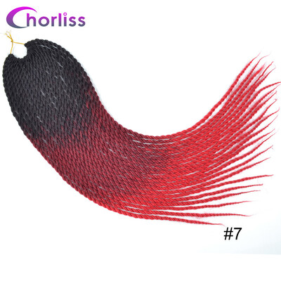 

Chorliss 24"Soft Crochet Braids Black Brown Synthetic Hair Braiding Hair Senegalese Twist Kanekalon Hair Extenstion Mint Green