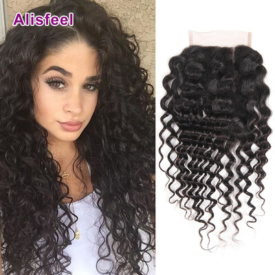 

Brazilian Deep Wave Lace Closure 4×4 Virgin Brazilian Lace Closure Deep Wave Human Hair Closure