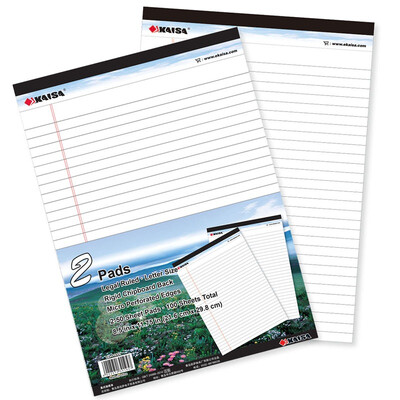 

Kesha KAISA KS-01957 white legalpad American paper with tape 50 pages 216 298mm 2 installed