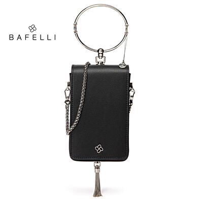 

BAFELLI сплит кожаный мешок плеча металлический кисточки bolsos mujer роза красное кольцо сумочка розовое золото minaudiere женщины мешки посыльного