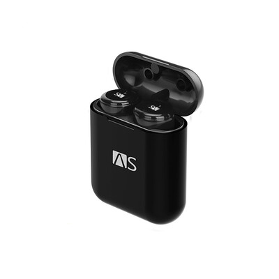 

AS X3T полный сенсорный Bluetooth-гарнитура беспроводной мини-стелс бинауральное интеллектуальное снижение шума Bluetooth 4.2 с зарядным отсеком Apple Android phone universal cool black