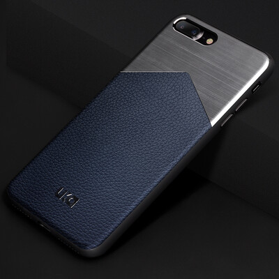 

Youjiamei Touch Apple 87plus Mobile Shell Leather Cover All-in-one drop protection cover for iPhone87plus 55 inches Litchi pattern - Cham sea blue