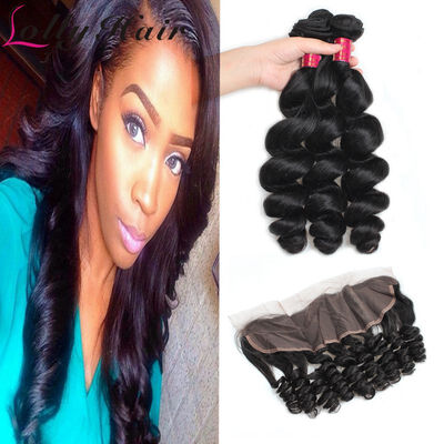 

7A Малайзийская Virgin Hair Loose Wave With Closure Малайзийские свободные волосы из волос Virgin Bundles с кружевным закрытием Малайзийские волосы Weave