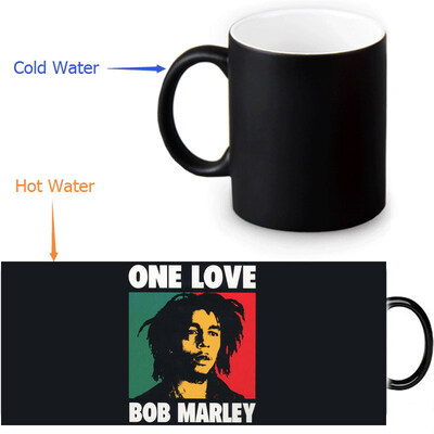 

Bob Marley Reggae Music 350ml12oz Heat Reveal Mug Color Change Coffee Cup Sensitive Morphing Mugs Magic Mug Milk Tea Cups