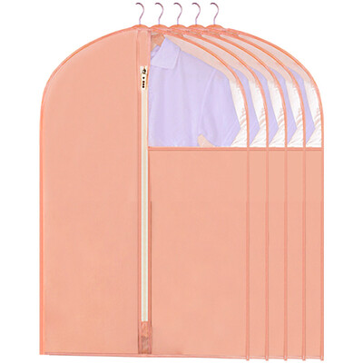 

bicoy Oxford cloth dust cover suit dust bag clothing cover washable storage bag medium 5 coral powder
