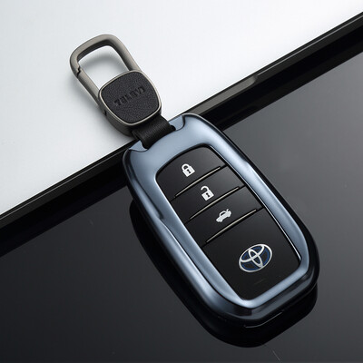 

Di Galen Toyota Key Shell New Highlander Crown Overbearing Prado Corolla Raleigh Car Key Bag Men&women Refit Metal Rose Gold Leather Keychain