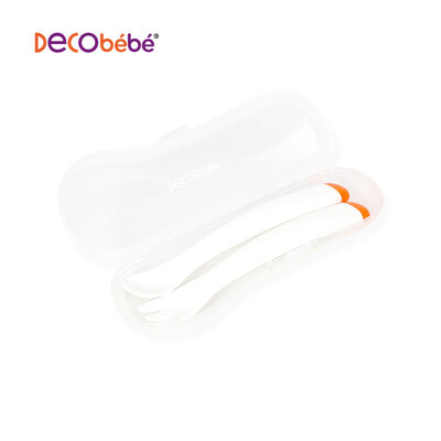 

Decobébé baby cutlery fork spoon set portable anti-fall childrens food supplement training fork spoon