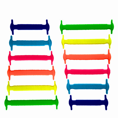 

JUP 1 Set 12 Pcs New Kids Child No Tie Shoelaces All Sneakers Applicable Shoelaces Elastic Silicone Shoelaces Sneakers Fit Belt
