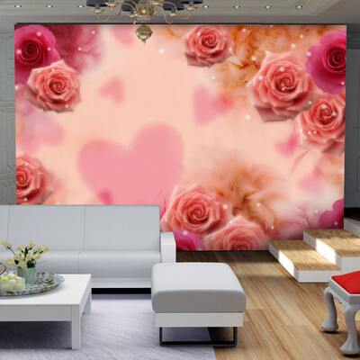 

Custom photo wallpaper large mural bedroom living room TV sofa background wallpaper red roses wallpaper mural