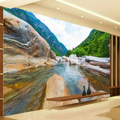 

Chinese Style Nature Landscape Rock Photo Mural Wallpaper Living Room Bedroom Hotel Backdrop Wall Classic Home Decor Wall Papers