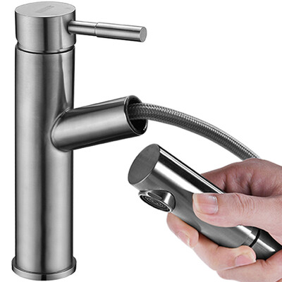 

BSITN Boston 304 stainless steel basin faucet hot&cold pull-out bathroom vanity bathroom cabinet mixer B8035