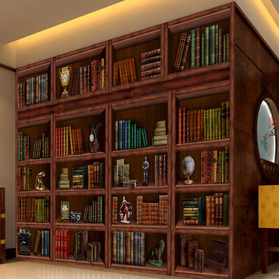 

Custom photo wallpaper 3D stereo bookcase bookshelf wallpaper casual coffee restaurant office study room large mural wallpaper