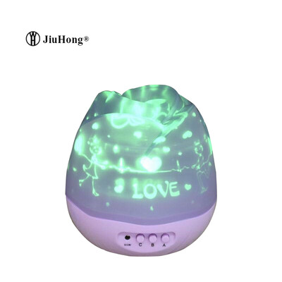

Starry sky sleeping lamp atmosphere light romantic light LED Night lamp USB Power Supply Rose Buds Shaped Rotating Projector Lamp