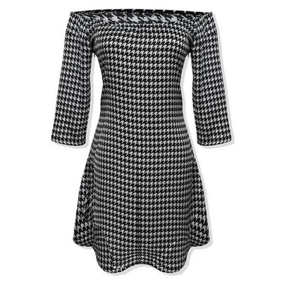 

Lovaru ™Новый +2015 моды Весна Женщины с длинными рукавами Карандаш Bodycon клуб Сексуальная Мини платье плед