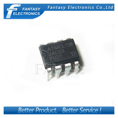 

10PCS AT24C02 DIP8 AT24C02N DIP new&original IC free shipping