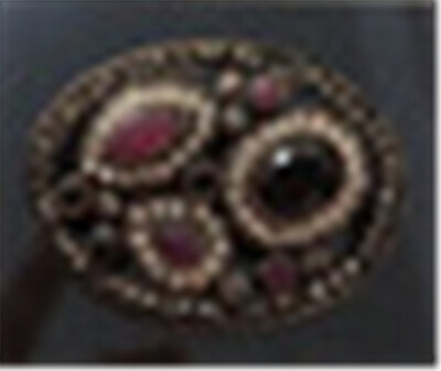 

винтаж турецких раунда цветок брошь PIN для женщин смолы старинного золотого цвета корсаж королевский горный хрусталь драгоценност