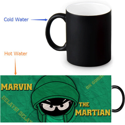 

Marvin The Martian Morphing Mug Color Change Tea Cup Magic Milk Coffee Mug