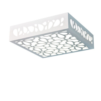 

[Jingdong Supermarket] for the first time the ceiling carved carved imitation sheepskin LED bedroom living room study bathroom lights wood plastic plate brocade song DD0213 ivory white