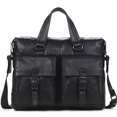 

DANJUE Men Business Briefcase Genuine Leather Big Capacity Men Handbag Fashion Men Bags Double Bag Messenger Bag Male