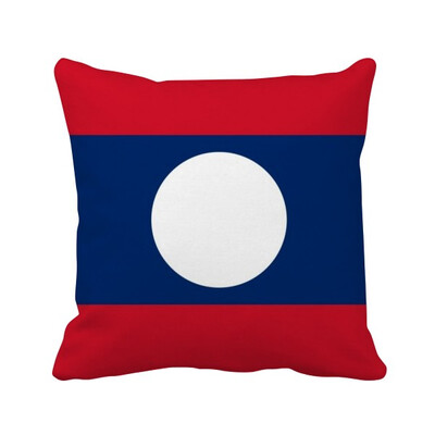 

Laos National Flag Asia Country Square Throw Pillow Insert Cushion Cover Home Sofa Decor Gift