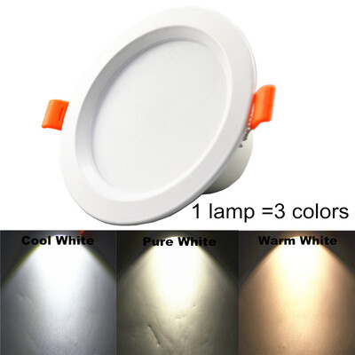 

LED Downlight 7W Warm white Pure white Cool white dimming 3colors LED bulb SMD 5733 Sectional dimming LED ceiling lamp