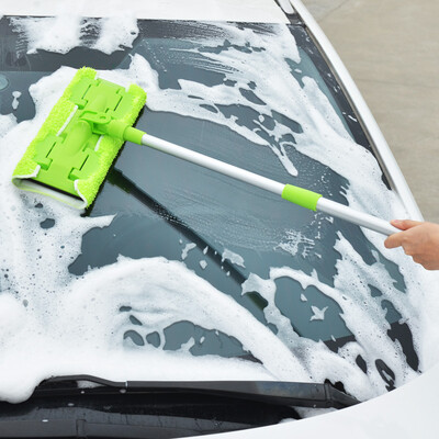 

CarSetCity chenille long rod retractable car wash mop car wash brush car scorpion cleaning car mop car wash tool car supplies green