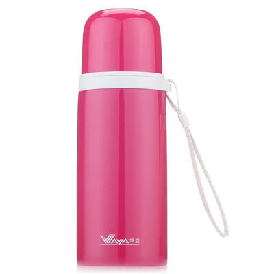 

WAYA Bullet Thermal Cup Stainless Steel Cup Student Kettle Creative Portable Cup 480ml Rose Red