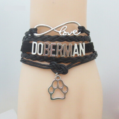 

Fashion Leather Multi-layers Jewelry Shiba Inu Mom Dog Charm Bracelet for Couple Infinity Love Animal Puppy Men Women Chain Bangle