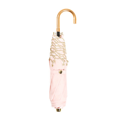 

NetEase strict selection of color tape embroidery folding umbrella ladies lightweight portable reinforcement UV coating treatment windproof sunscreen umbrella umbrella sun umbrella pink