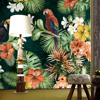 

Custom 3d mural forest parrot living room bedroom wallpaper personality TV backdrop mural wallpaper