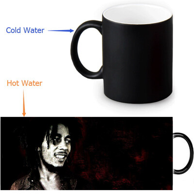 

Bob Marley Reggae Music 350ml/12oz Heat Reveal Mug Color Change Coffee Cup Sensitive Morphing Mugs Magic Mug Milk Tea Cups