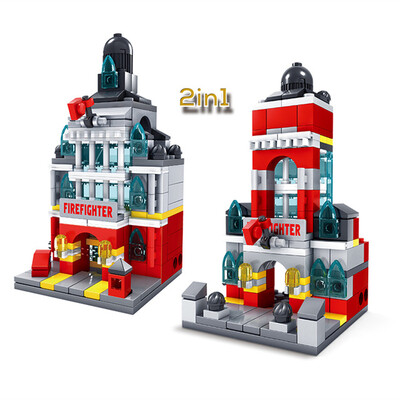 

KAZI 5004 141pcs Firefighting General Administration Building Blocks Kit Children Christmas Gifts
