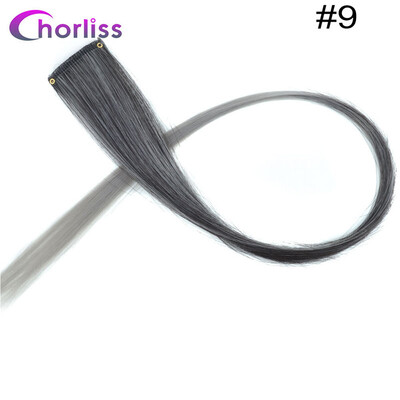 

Chorliss Clip In One Piece Hairpieces Ombre Synthetic Clip on Hair Extensions Colored Long Straight Fake Hair for Women Children