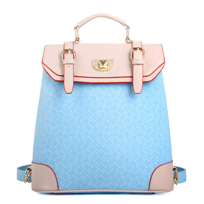 

2015 Fashion Summer Women School Bags PU Leather Print Shoulder Bags Small Ladies Designer Handbags High Quality Backpack