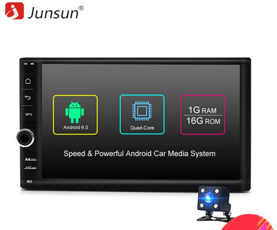 

Junsun Quad Core 7 "2 Din Android 6.0 Автомобильный DVD Радио Мультимедиа Плеер 1024*600 Универсальный Gps-навигация авторадио Сте
