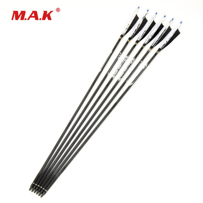

6pcslot Carbon Arrows Archery 31" Turkey Feathers 75mm Spine 500 Change Arrowhead For Compound Bow Arrow