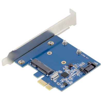 

PCI-E PCIe to mSATA SSD+SATA3.0 Combo Extender Adapter PCI-E toSATAIII Card