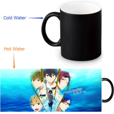 

Iwatobi Swim Club 350ml12oz Heat Reveal Mug Color Change Coffee Cup Sensitive Morphing Mugs Magic Mug Milk Tea Cups