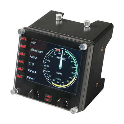 

Logitech G Flight Instrument Panel dedicated multi-instrument LCD panel simulation controller flight simulation game titanium flight LCD instrument panel