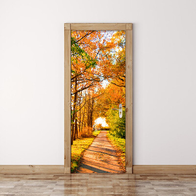 

Фото обои Custom 3D Maple Forest Path Mural Гостиная Спальня ПВХ Самоклеящаяся водонепроницаемая дверная наклейка77cmx200cm